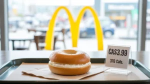 McDonald's Plain Bagel With Regular Cream Cheese